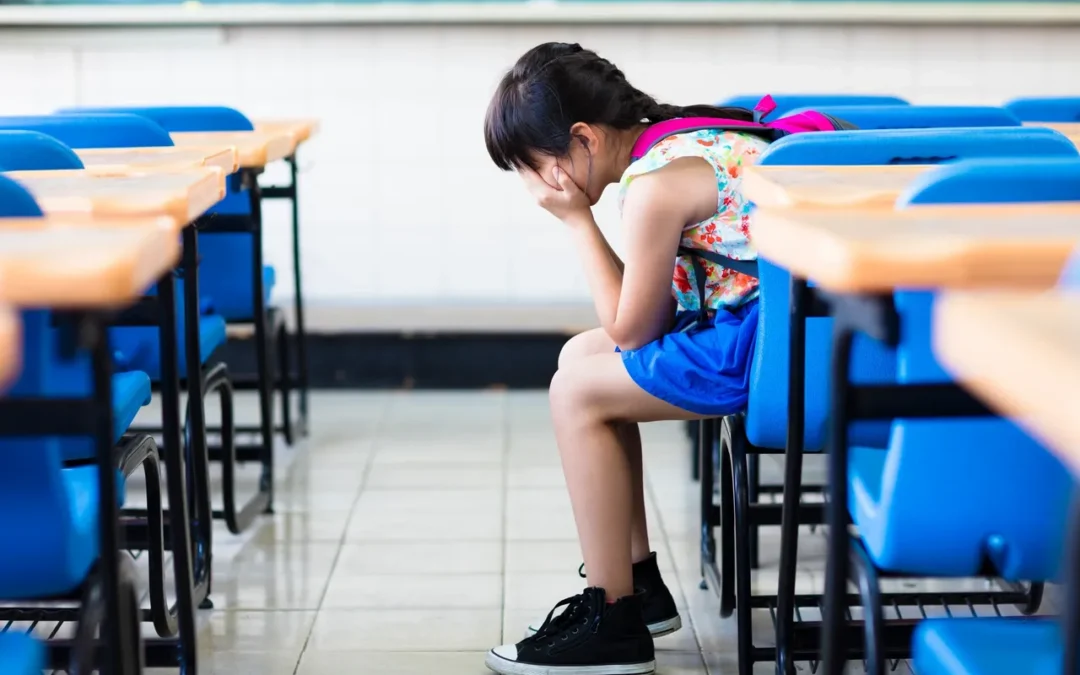 student at a desk